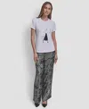 Dkny Women's Crosswalk Conversational Graphic T-shirt In White