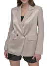 Dkny Women's Open Back Double-faced Satin Tailored Blazer