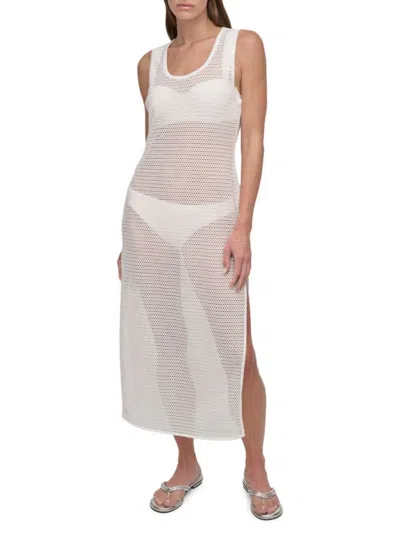 Dkny Women's Open-knit Maxi Cover-up Dress