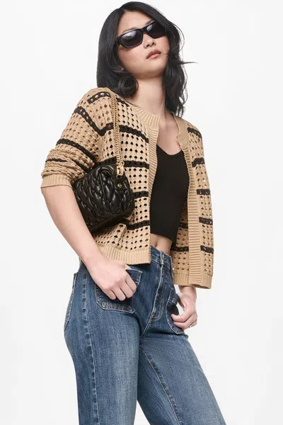 Dkny Women's Open Stitch Stripe Cardigan In Multi