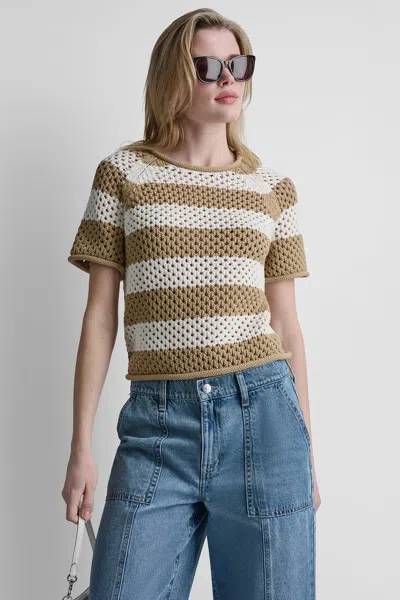 Dkny Women's Open Stitch Stripe Sweater In Multi