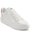 Dkny Women's Oriel Quilted Lace-up Low-top Sneakers In White