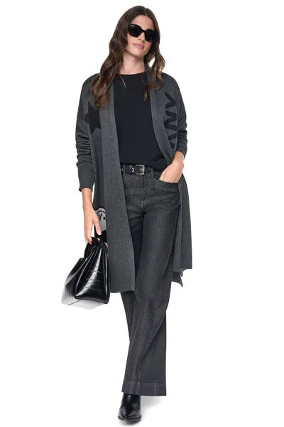 Dkny Women's Oversized Metallic Patch Cardigan In Black