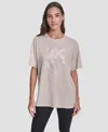 Dkny Women's Oversized Short Sleeve Tunic T-shirt In Multi
