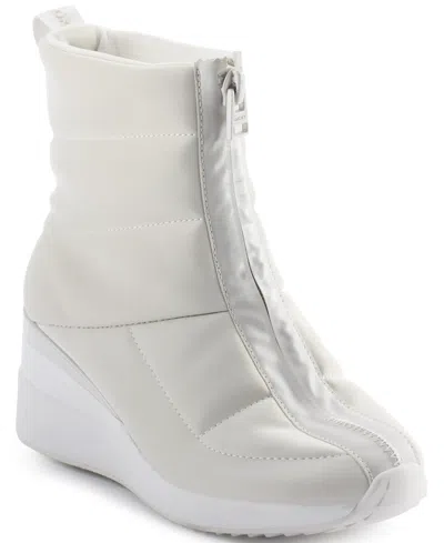 DKNY WOMEN'S PARLA ZIP UP WEDGE WINTER BOOTIES