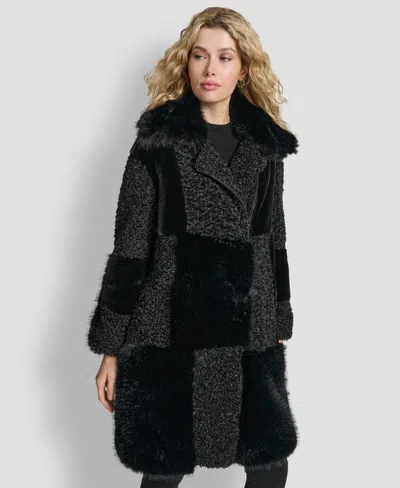 Dkny Women's Patch Mix Long Sleeve Jacket In Black