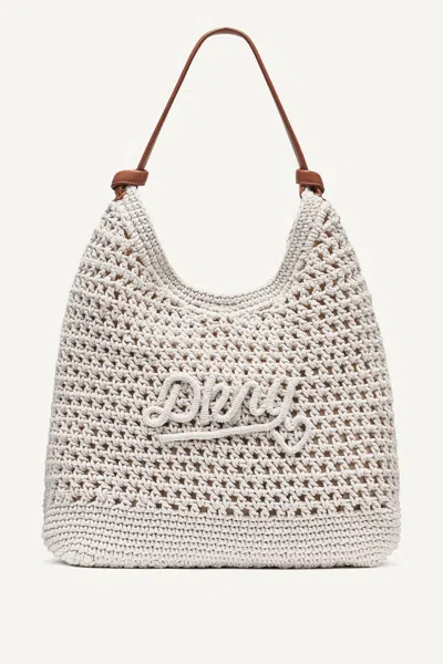 Dkny Women's Paula Crochet Hobo Bag In Neutral