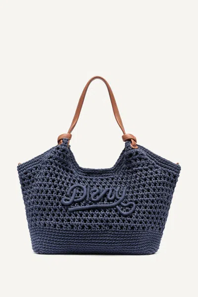 Dkny Women's Paula Crochet Medium Tote In Blue