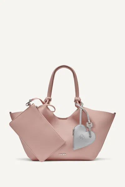 Dkny Women's Paula Heart Medium Commuter Tote In Pink