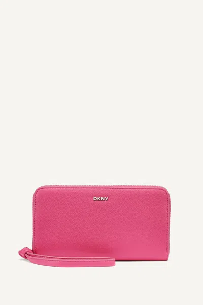 Dkny Women's Paula Large Zip Around Wallet In Pink