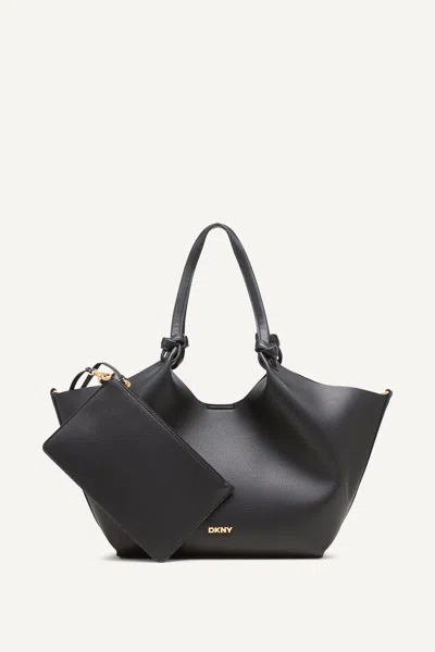 Dkny Women's Paula Medium Commuter Tote Bag In Black/gold