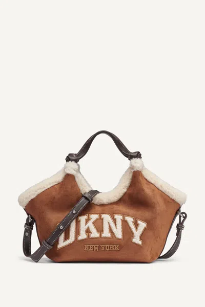Dkny Women's Paula Small Commuter Logo Tote In Walnut