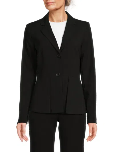 Dkny Women's Peplum Single Breasted Jacket In Black