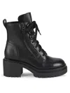 Dkny Women's Philippa 65mm Lug-sole Combat Boots In Black