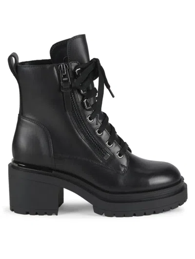Dkny Women's Philippa 65mm Lug-sole Combat Boots In Black