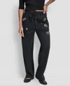 Dkny Women's Pins & Patches Scuba Jogger Pants In Black