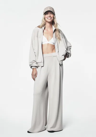 Dkny Women's Pinstripe Pleated Pants In Gray