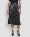 Dkny Women's Pleat Detail Midi Skirt In Black