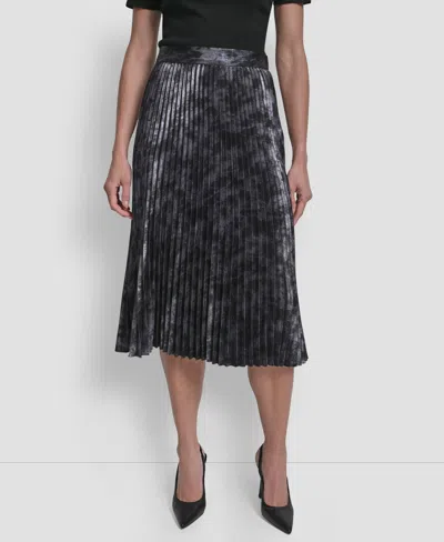 DKNY WOMEN'S PLEAT DETAIL MIDI SKIRT