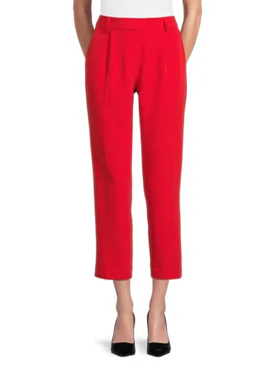 Dkny Women's Pleated Front Cigarette Pants In Flame