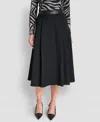 Dkny Women's Pleated Midi Skirt In Black