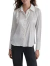 Dkny Women's Pleated Satin Shirt In Ivory