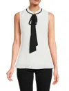 DKNY WOMEN'S PLEATED TIE FRONT BLOUSE