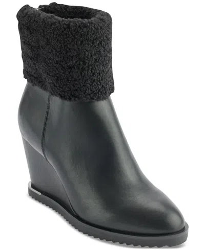 Dkny Women's Powell Wedge Booties In Black