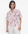 Dkny Women's Printed Chiffon Boxy-fit Top In Multi