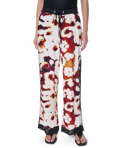 Dkny Women's Printed Drawstring Waist Pants In Multi