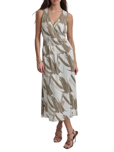 Dkny Women's Printed Rib-knit Midi-dress