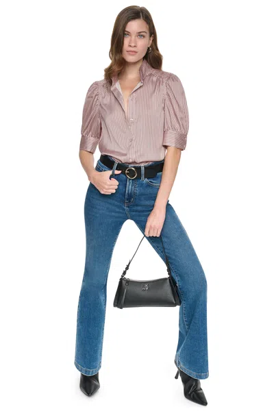Dkny Women's Puff Short Sleeve Shirt In Pink