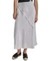 Dkny Linen Maxi Skirt In White