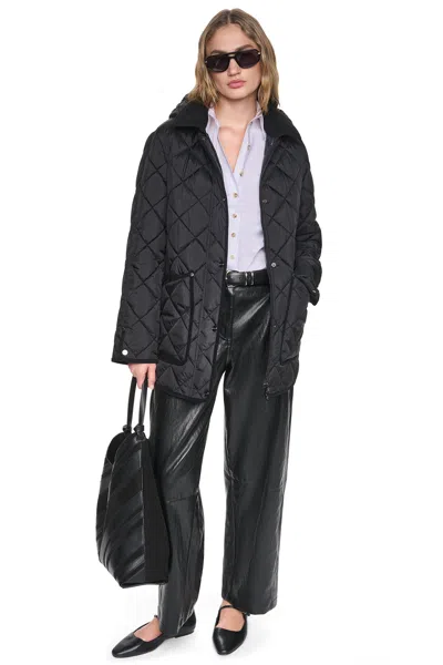 Dkny Women's Quilted Barn Jacket In Black