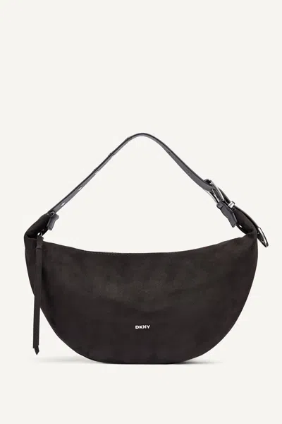 Dkny Women's Ranna Small Hobo Bag In Black/silver