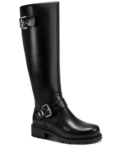 Dkny Women's Rasha Zipper Tall Boots In Black