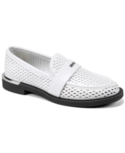 Dkny Women's Rezzi Slip-on Loafers In White