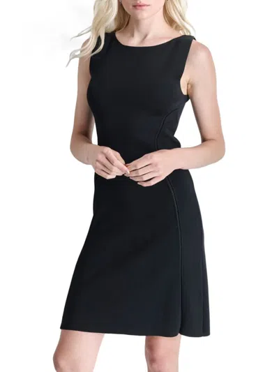 Dkny Women's Rib Knit Mini Dress In Black