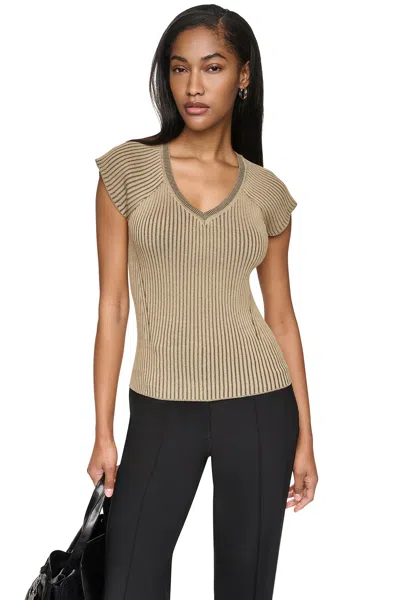 Dkny Women's Rib Knit Sweater In Brown