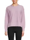 Dkny Women's Rib-knit Sweatshirt In Orchid