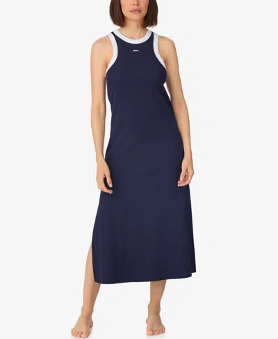 Dkny Women's Rib Maxi Tank Sleep Chemise In Blue