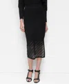 Dkny Illusion Rib Sweater Skirt In Black
