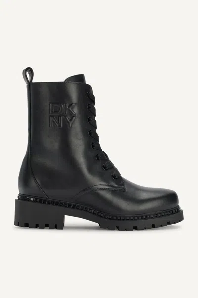 Dkny Women's Rommily Lace-up Boot In Black