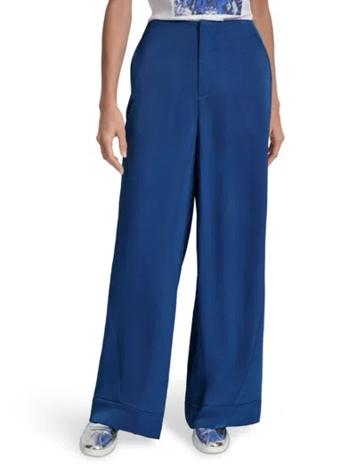 DKNY WOMEN'S ROPE TIE FRONT WIDE-LEG PANTS