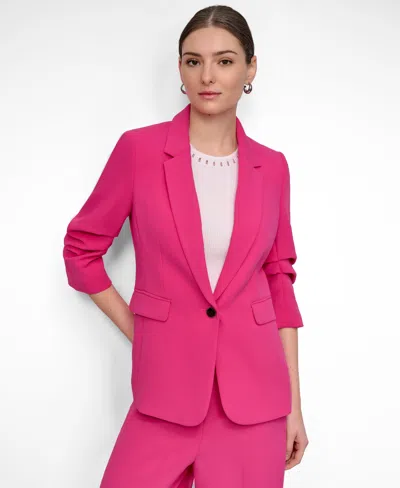 Dkny Women's Ruched-sleeve Blazer