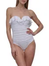 Dkny Women's Ruffled Bandeau One-piece Swimsuit