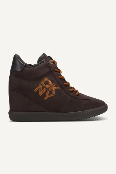 Dkny Women's Sammy Wedge Sneaker In Brown
