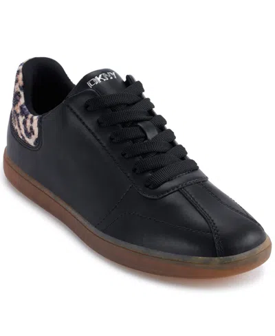 Dkny Women's Seacliff Lace-up Sneakers In Black,natural