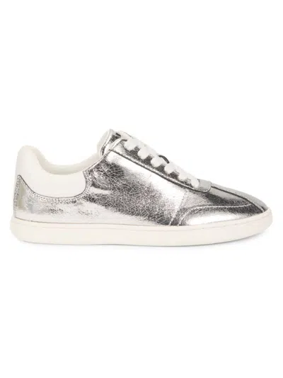 Dkny Women's Seacliff Metallic Low-top Sneakers In Silver