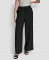 Dkny Women's Seam Crinkle Pull-on Pants In Black